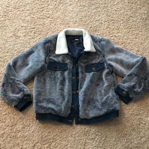 Demin/Faux Fur Jacket